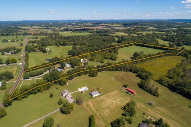 Aerial Photo of 22 Acres at 1413 Hwy 130 West in Shelbyville TN